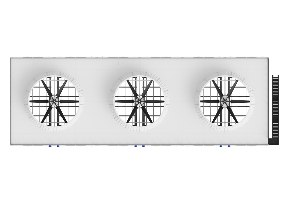 Диффузоры трехсекционной градирни СВГ-144